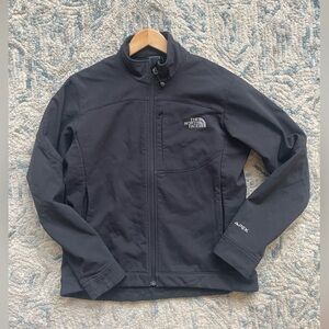 North Face TNF Apex Black Soft Shell Jacket Fleece Lining Womens Size medium